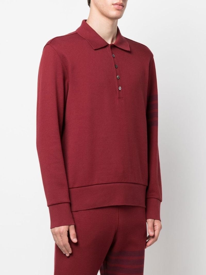 Red 4-bar Stripe Polo Shirt