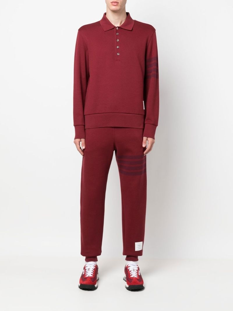 Red 4-bar Stripe Polo Shirt