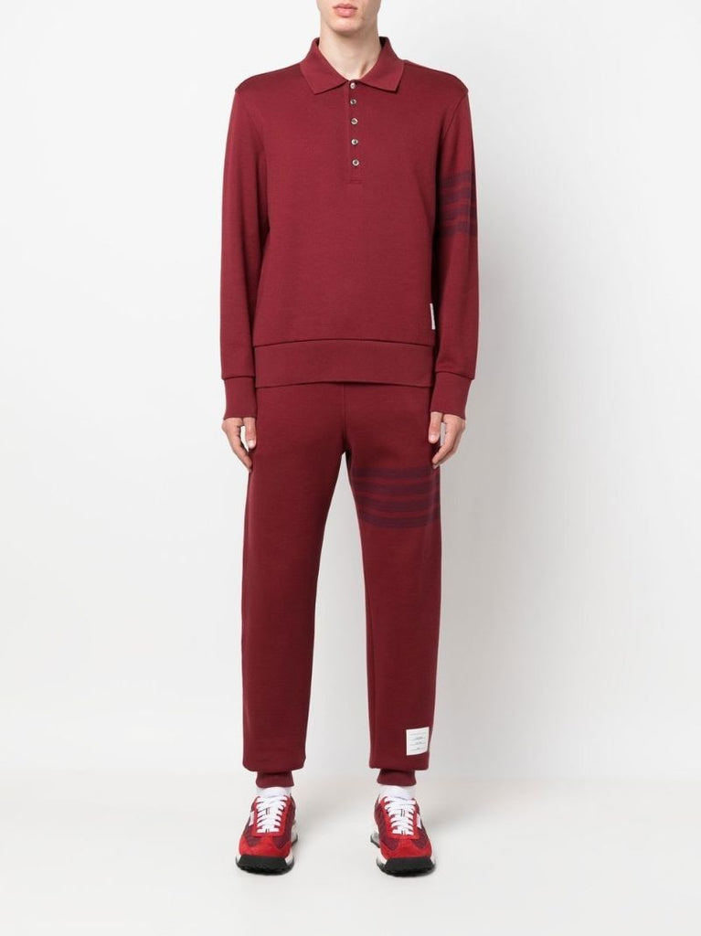 Red 4-bar Stripe Polo Shirt