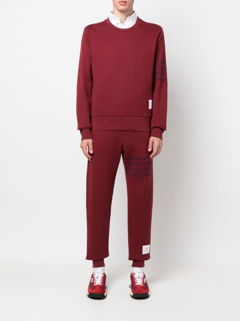 Red 4-bar Stripe Track Pants