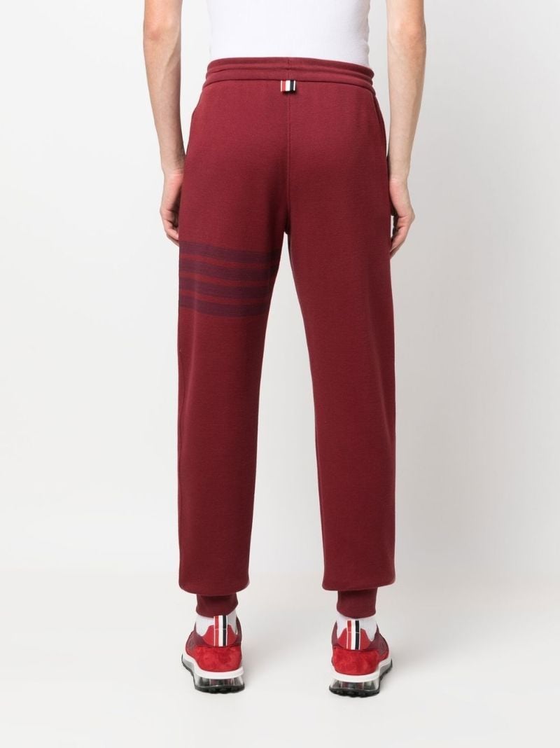 Red 4-bar Stripe Track Pants