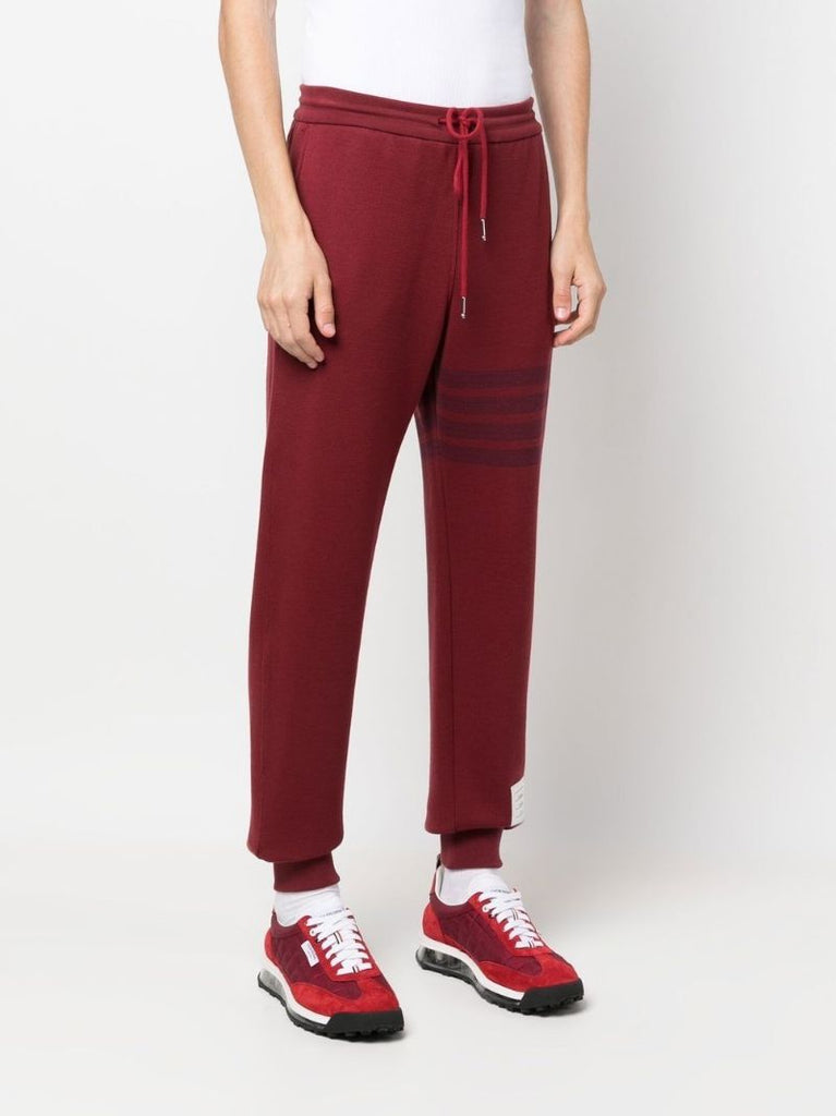 Red 4-bar Stripe Track Pants