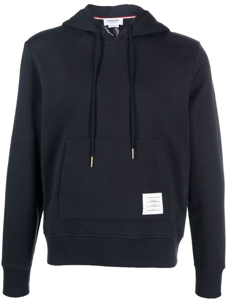 Blue Floral Embroidered Hoodie