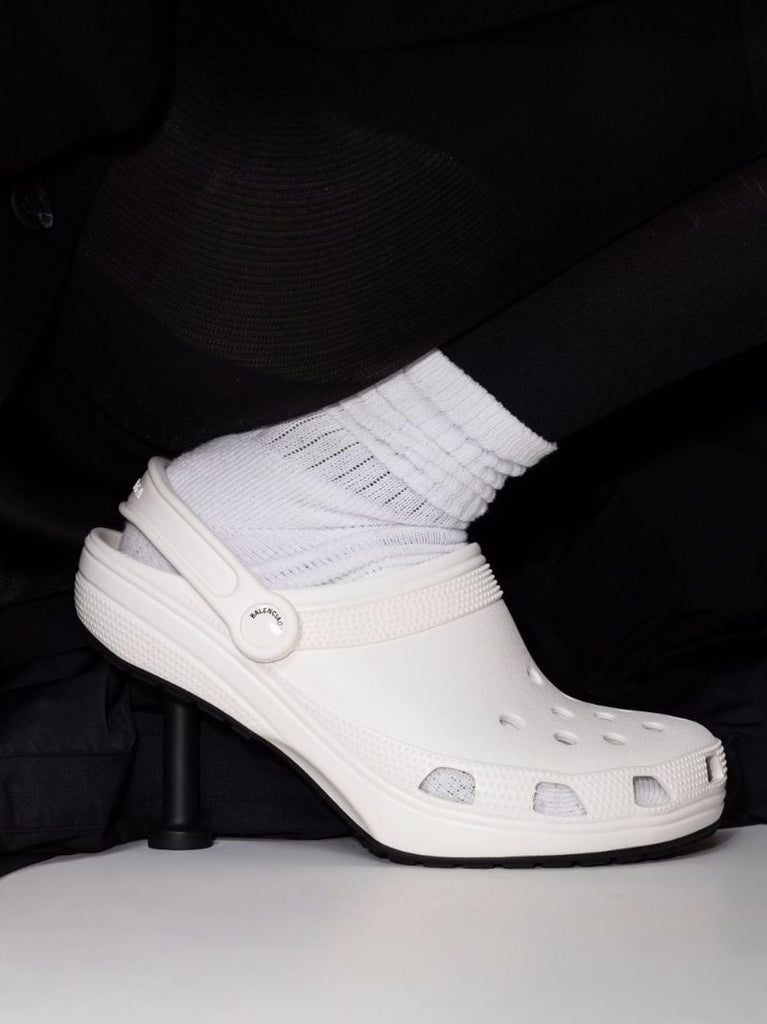 X Crocs White Madame 80 Slingback Pumps