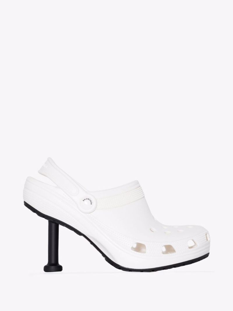 X Crocs White Madame 80 Slingback Pumps