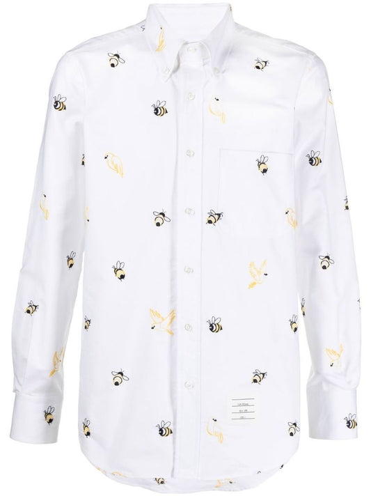 White Birds and Bees Long Sleeve Shirt