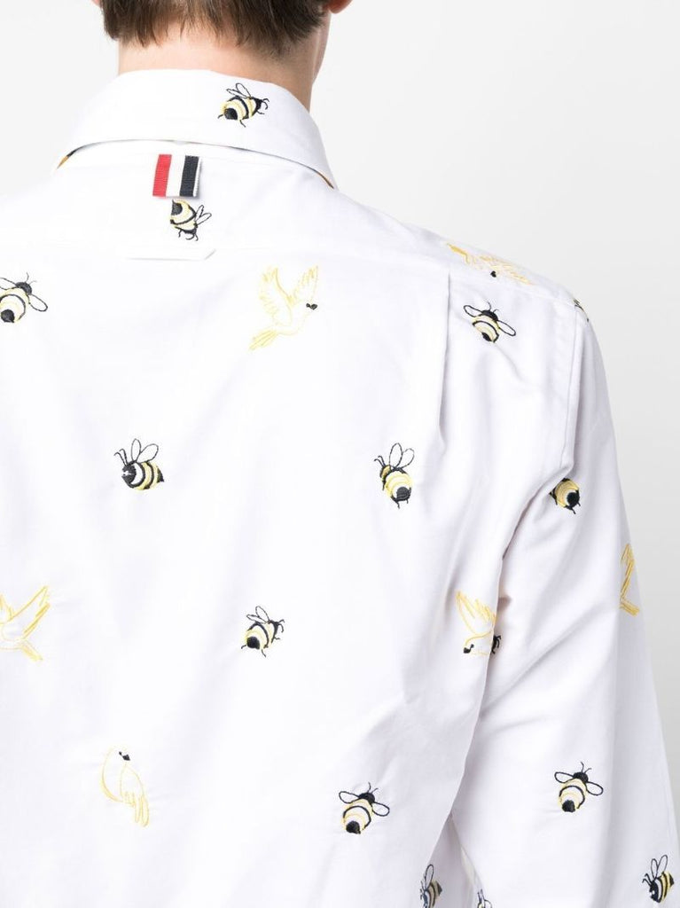 White Birds and Bees Long Sleeve Shirt