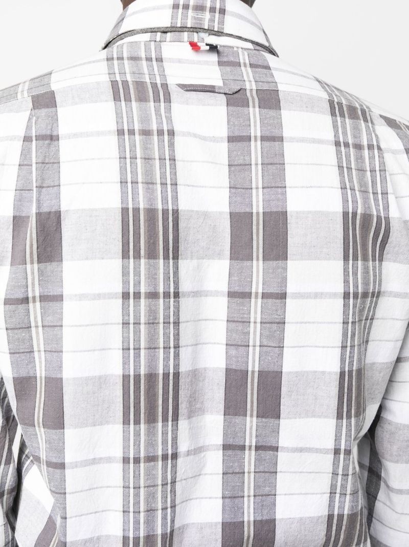 Grey Check Print Cotton Shirt