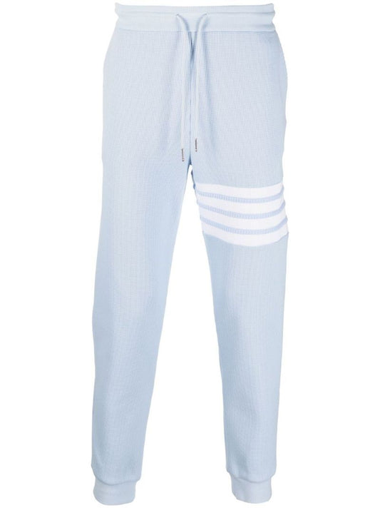 Blue 4-bar Waffle-knit Track Pants