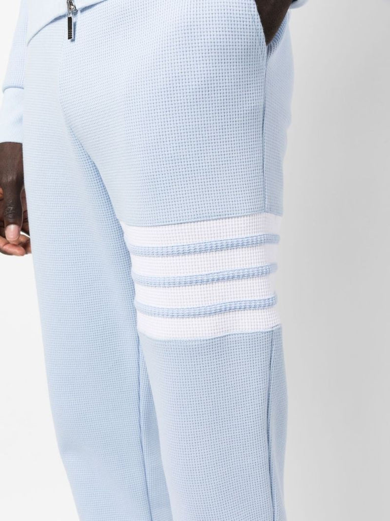 Blue 4-bar Waffle-knit Track Pants
