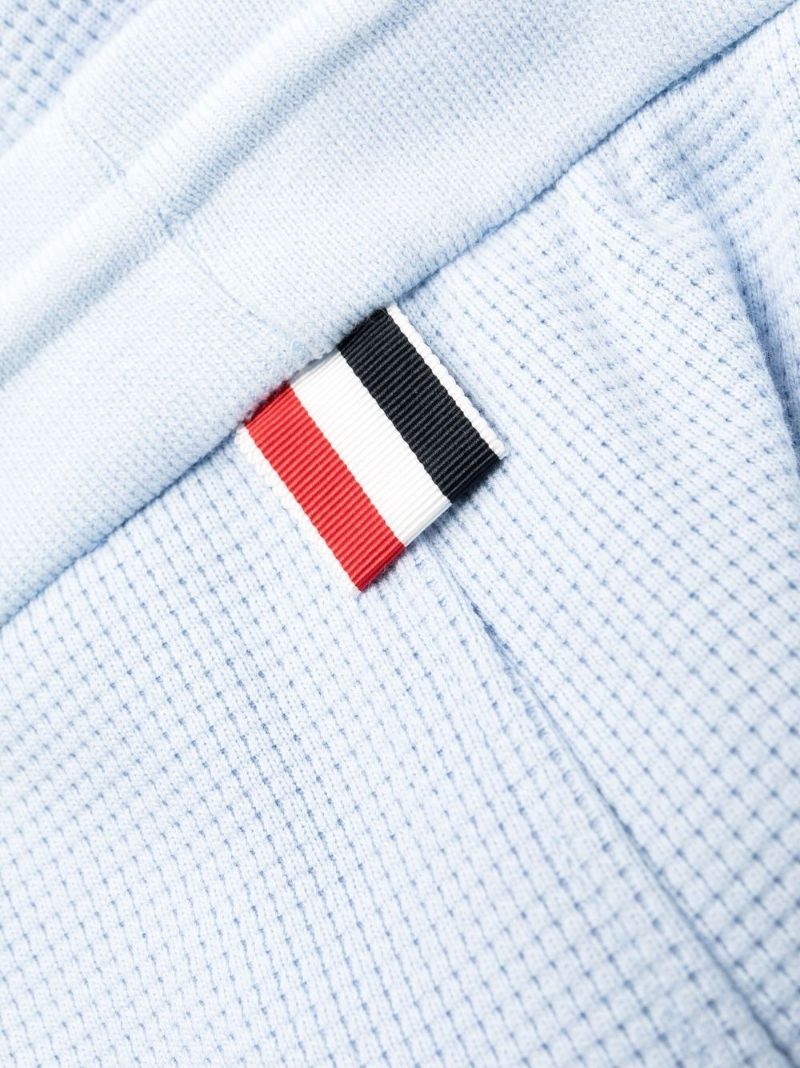 Blue 4-bar Waffle-knit Track Pants
