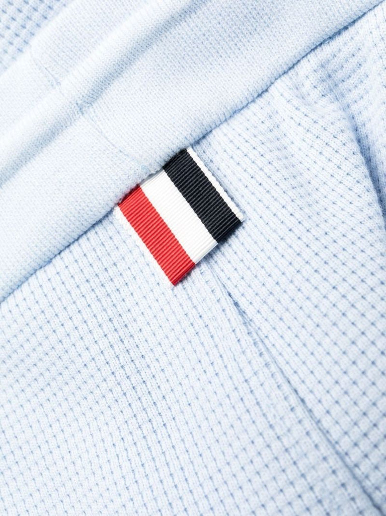 Blue 4-bar Waffle-knit Track Pants