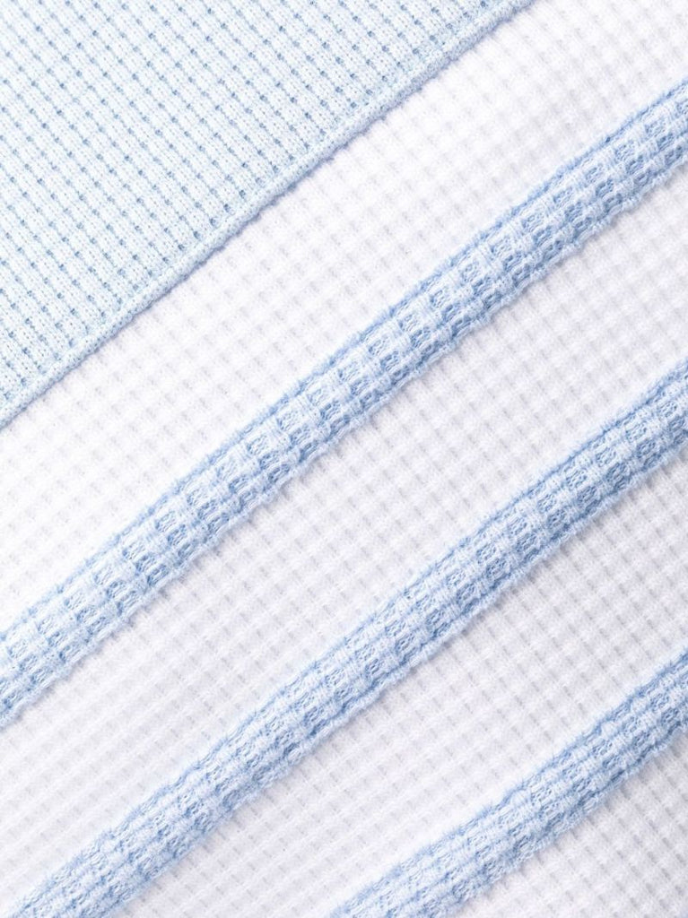 Blue 4-bar Waffle-knit Track Pants