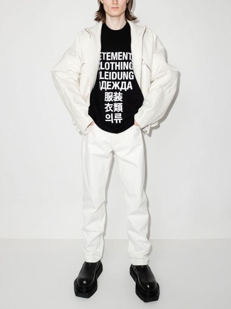 Black Translation Printed Cotton T-shirt