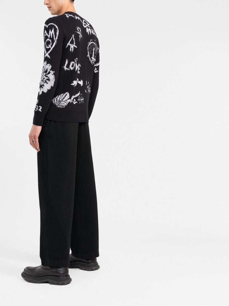 Black Tree Graffiti Sweater