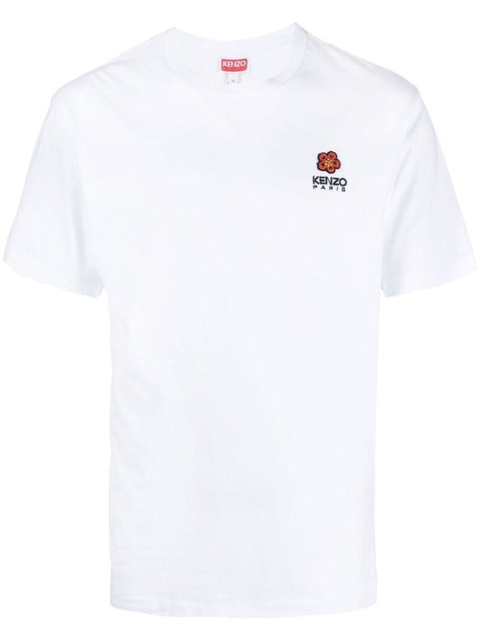 White Boke Flower Embroidered T-shirt