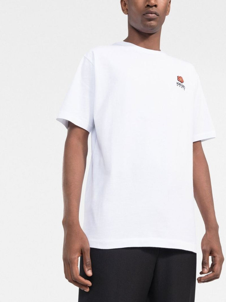 White Boke Flower Embroidered T-shirt