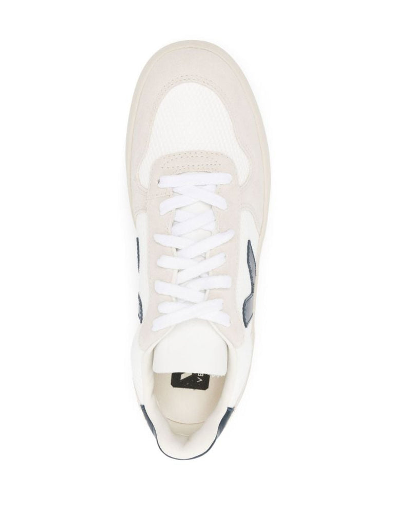 White V-10 Low-top Mesh Sneakers