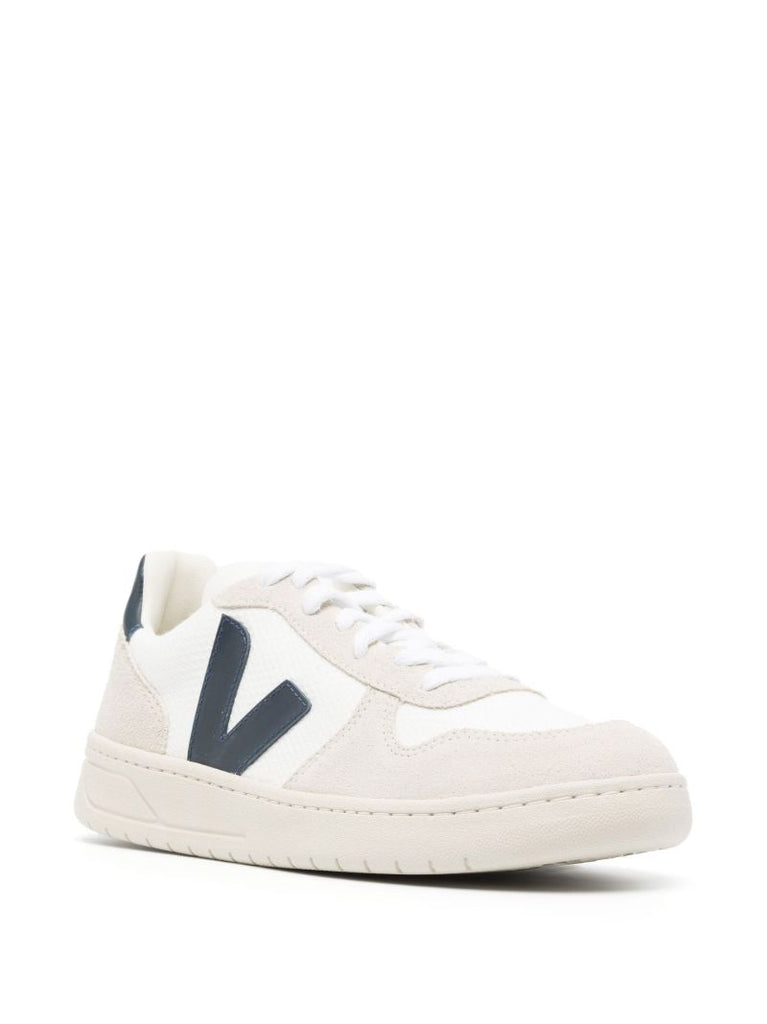 White V-10 Low-top Mesh Sneakers