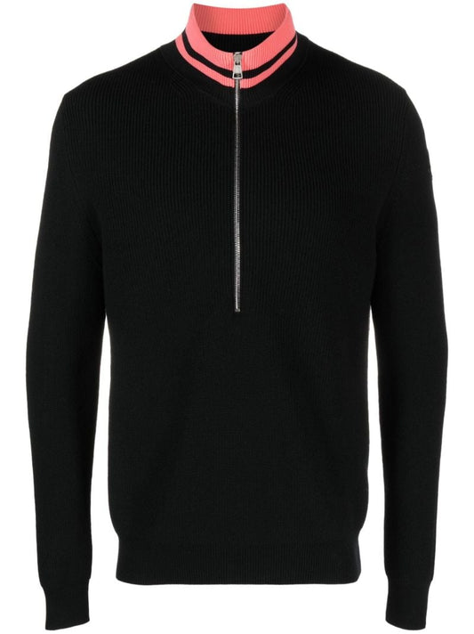 Black Turtleneck Wool Sweater