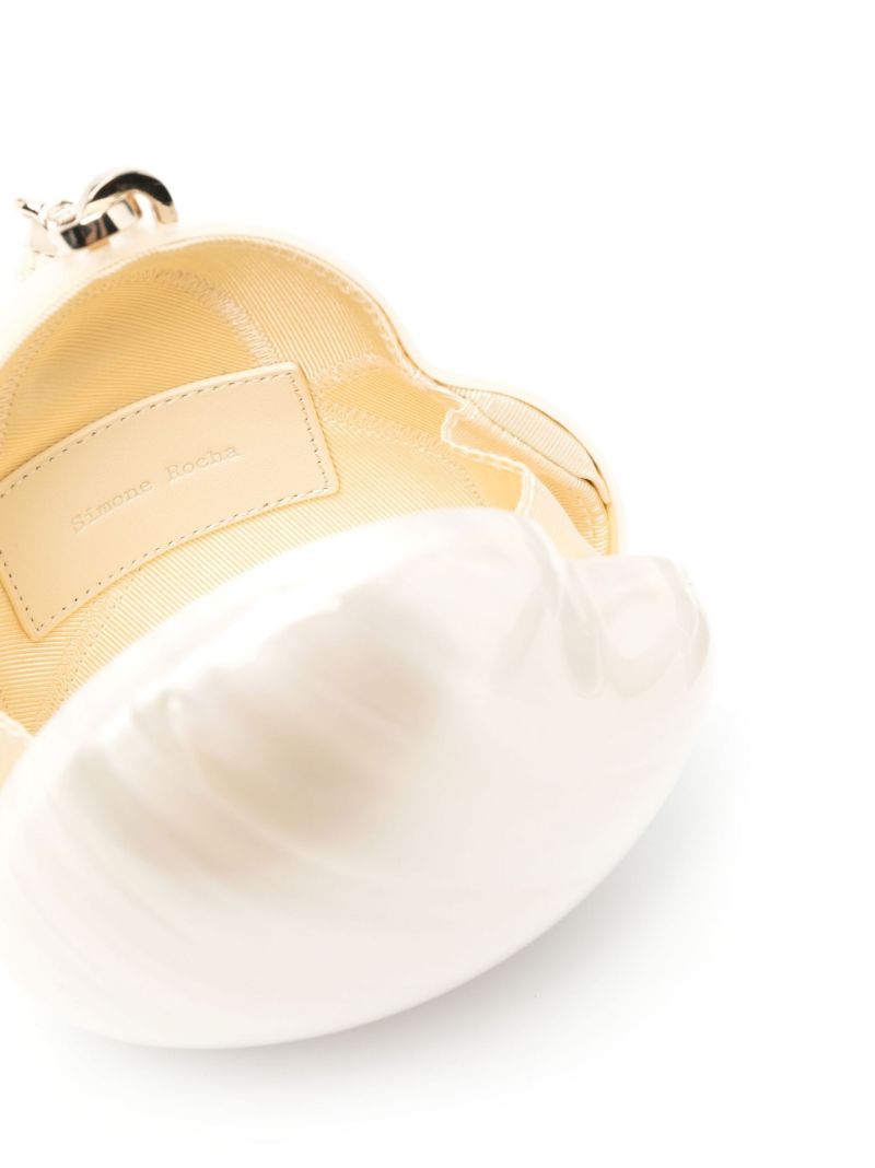 White Pearl Heart Mini Bag