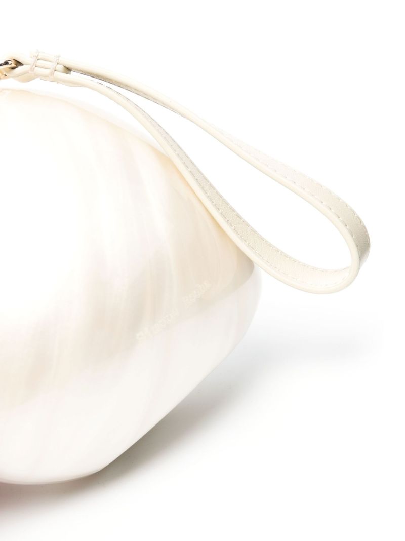 White Pearl Heart Mini Bag