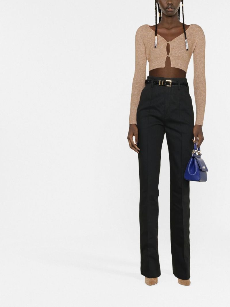 Black High-rise Tailored Jeans