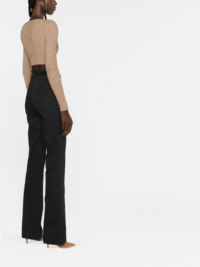 Black High-rise Tailored Jeans