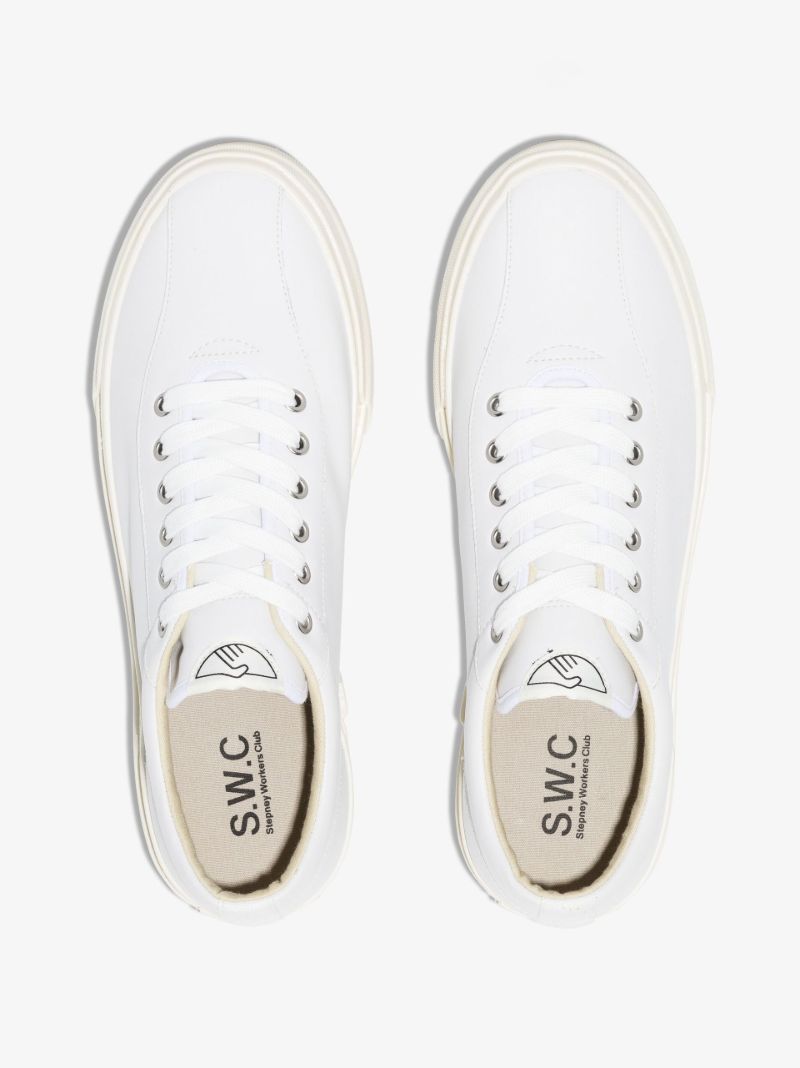 White Dellow Low-top Leather Sneakers
