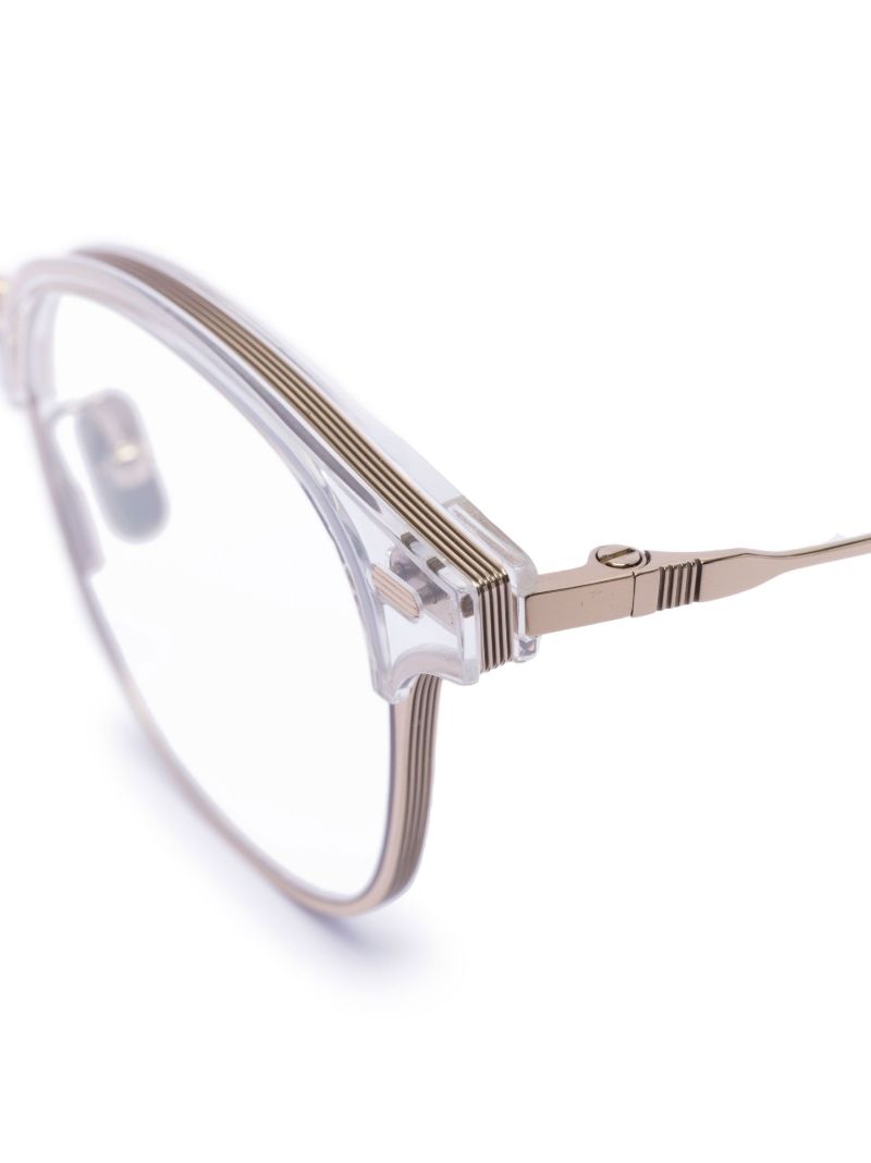 Silver-tone Alio X C1 Round Optical Glasses