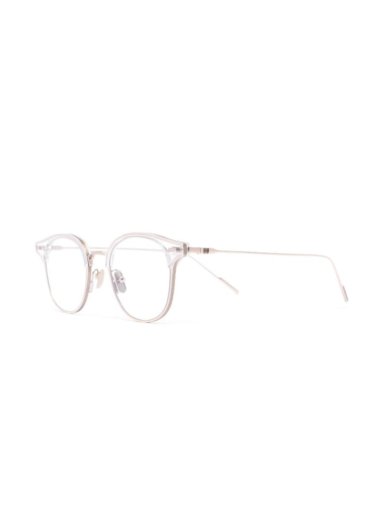 Silver-tone Alio X C1 Round Optical Glasses
