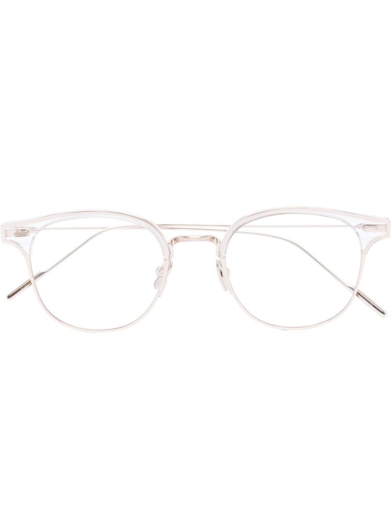 Silver-tone Alio X C1 Round Optical Glasses