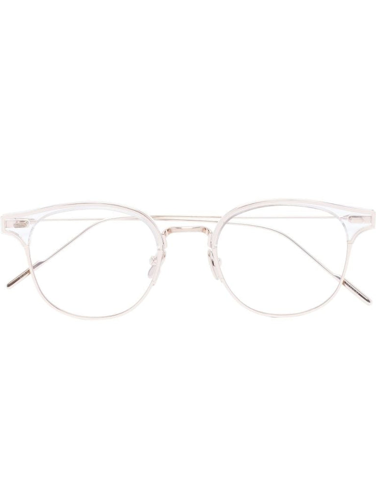 Silver-tone Alio X C1 Round Optical Glasses