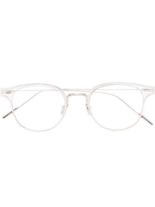 Silver-tone Alio X C1 Round Optical Glasses