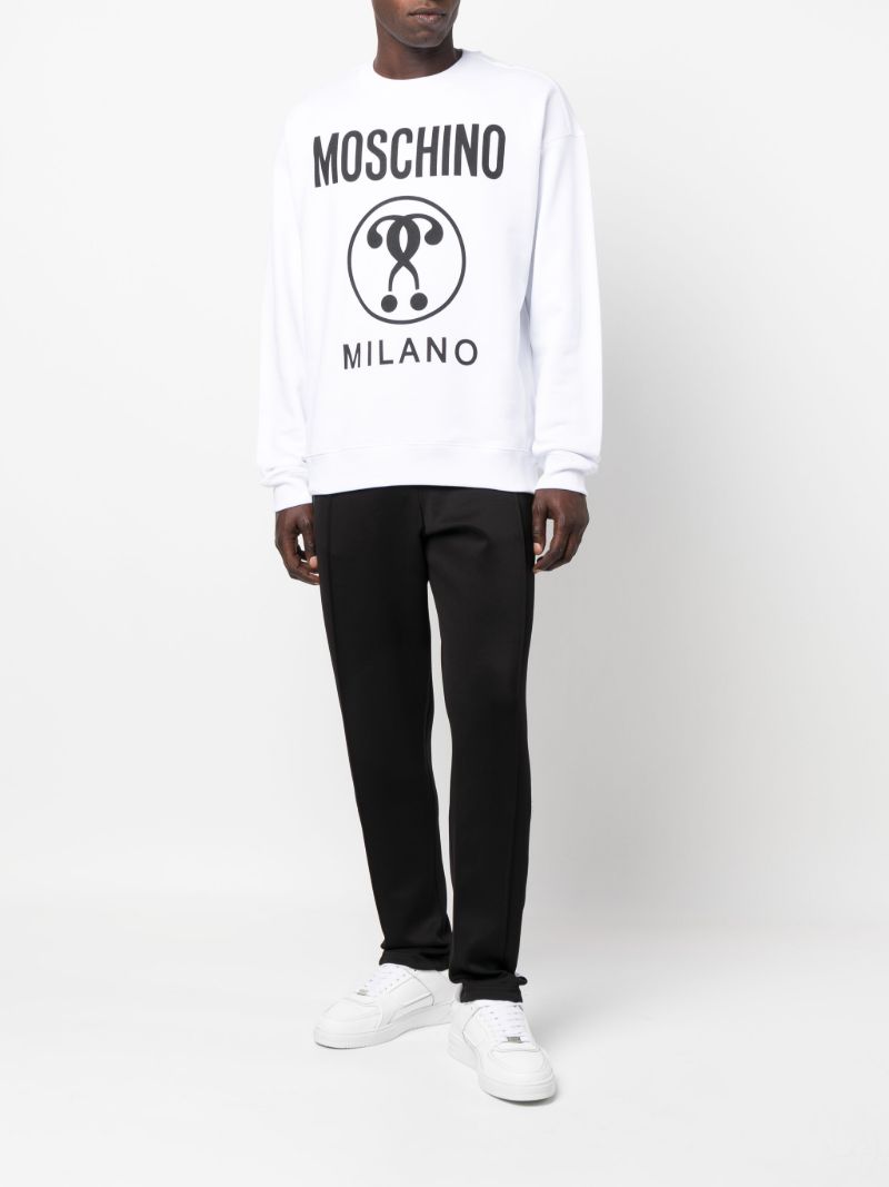 Black Double Question Logo Track Pants
