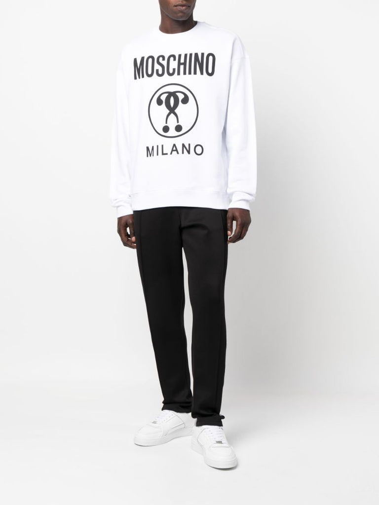 Black Double Question Logo Track Pants