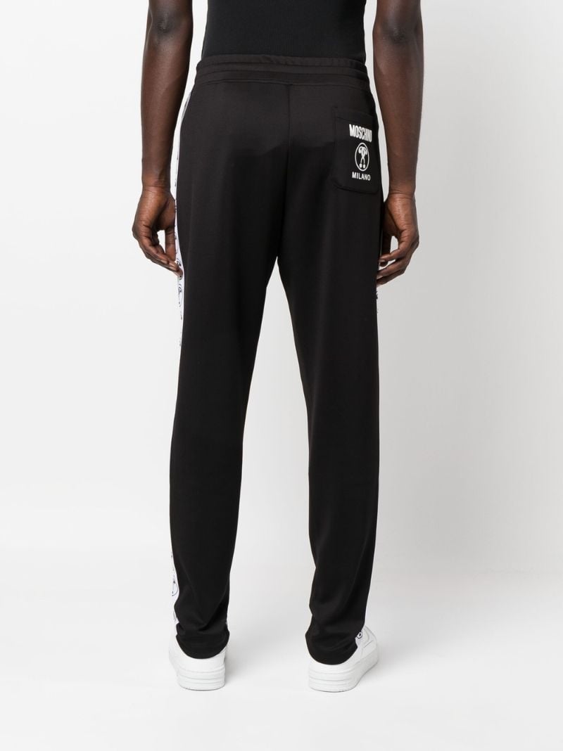 Black Double Question Logo Track Pants