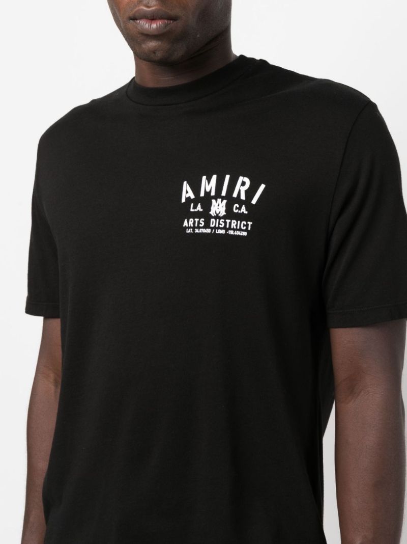 Black Stencil Print T-shirt