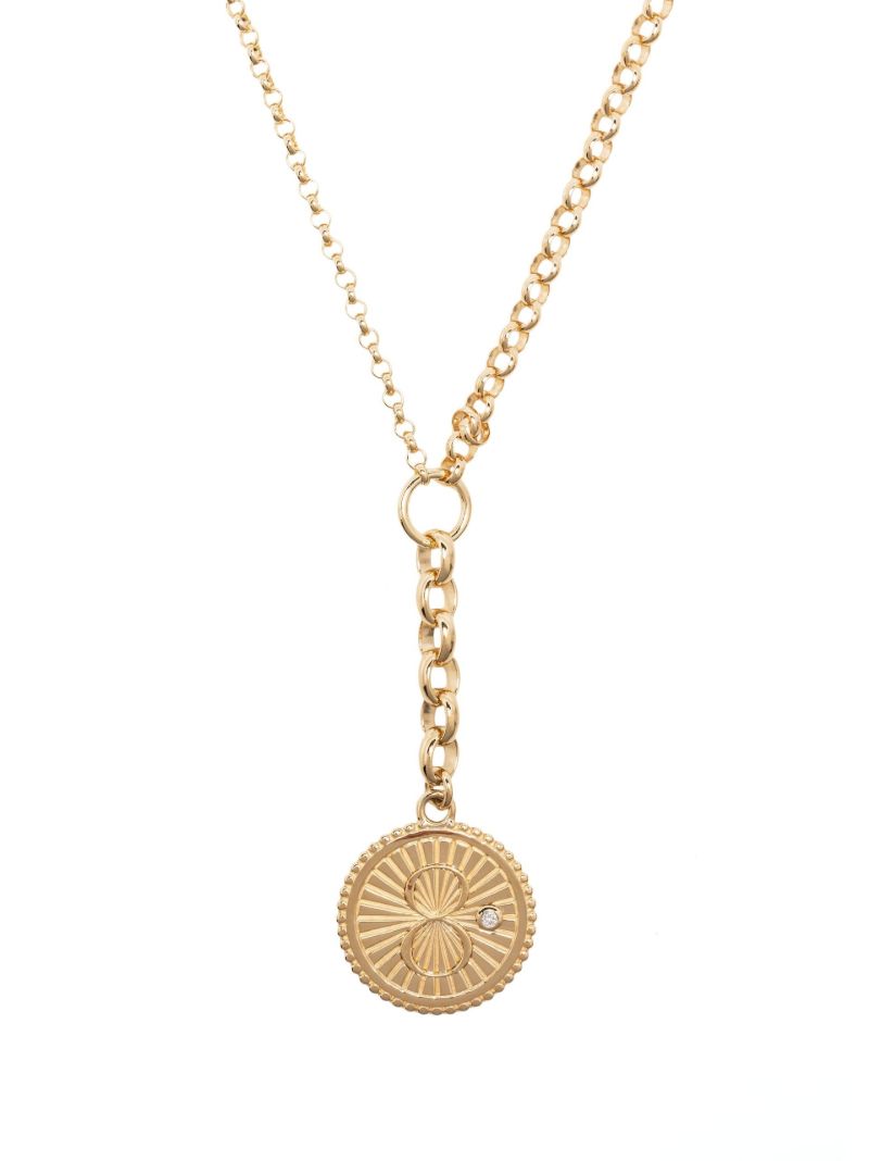 18k Yellow Gold Karma Diamond Necklace