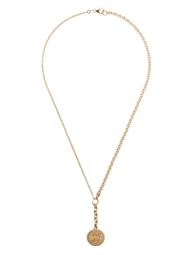 18k Yellow Gold Karma Diamond Necklace