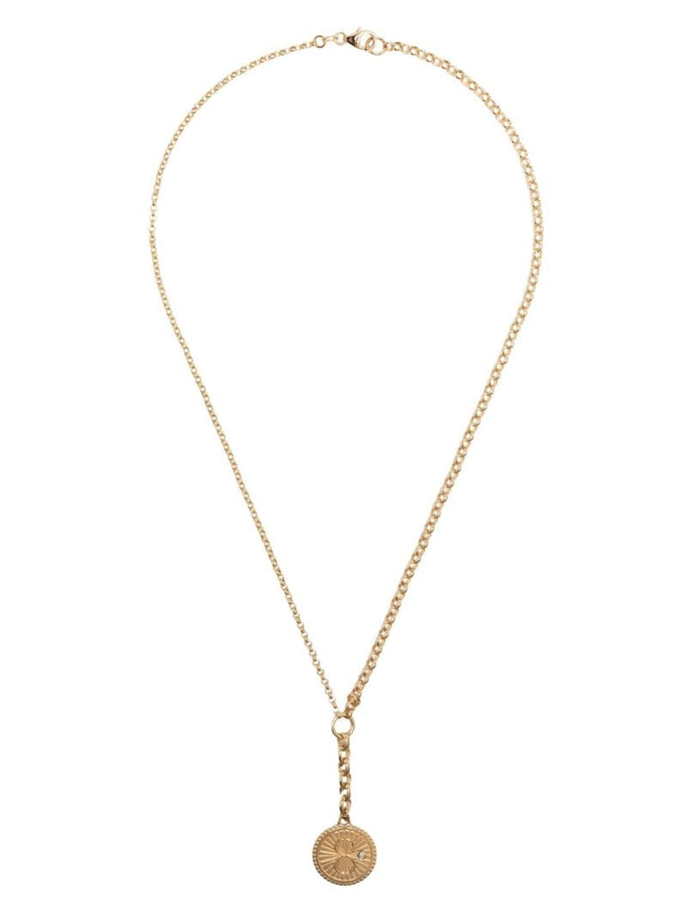 18k Yellow Gold Karma Diamond Necklace