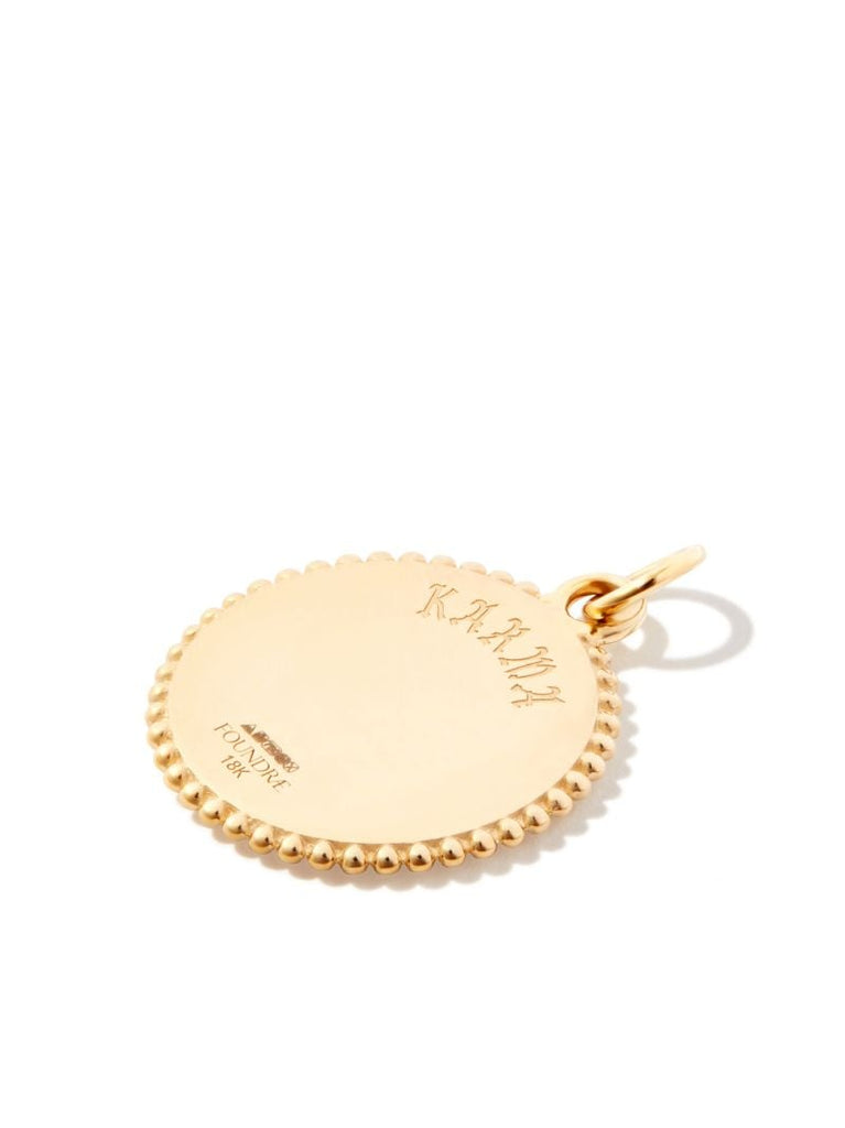 18k Yellow Gold Karma Medium Medallion Charm