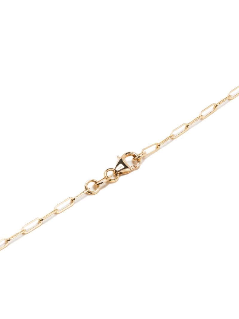 18k Yellow Gold Four Heart Clover Diamond Necklace