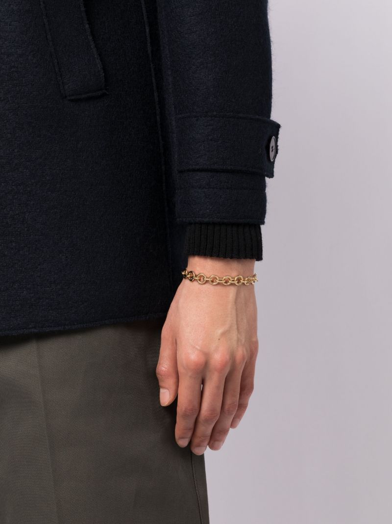 18k Yellow Gold Midsized Mixed Link Bracelet