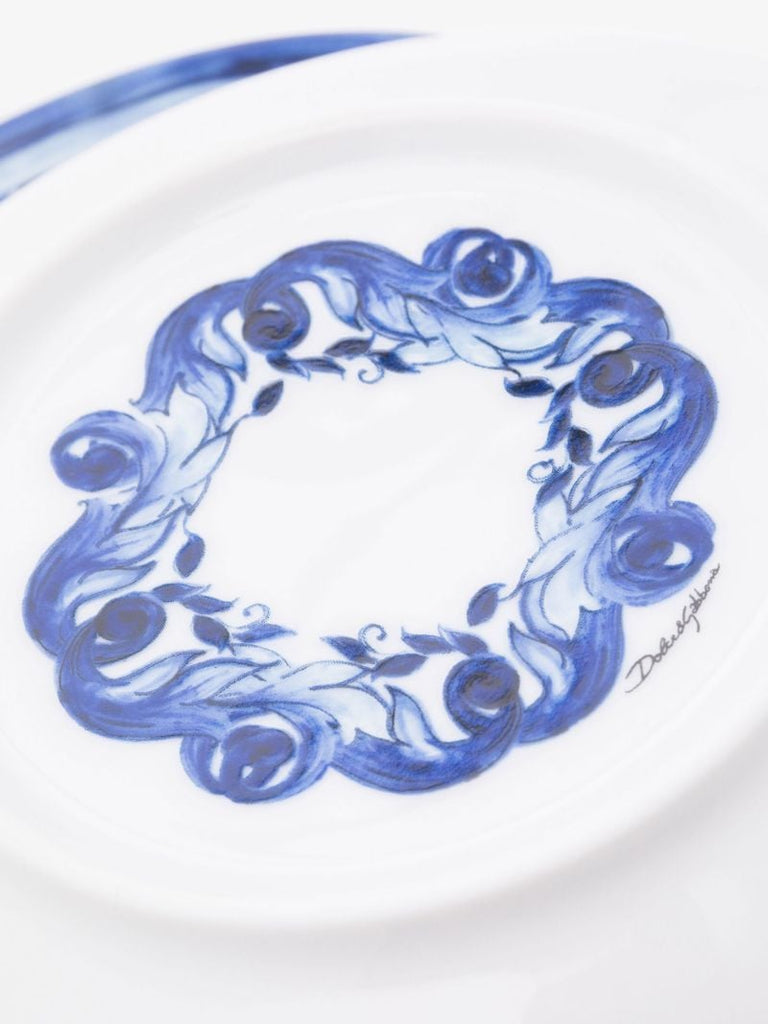 Blue Meditteraneo Pattern Bread Plate Set