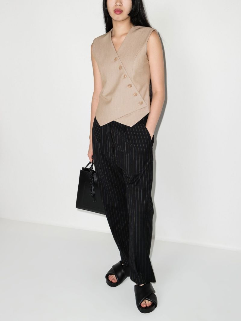 Neutral Maesa Asymmetrical Waistcoat