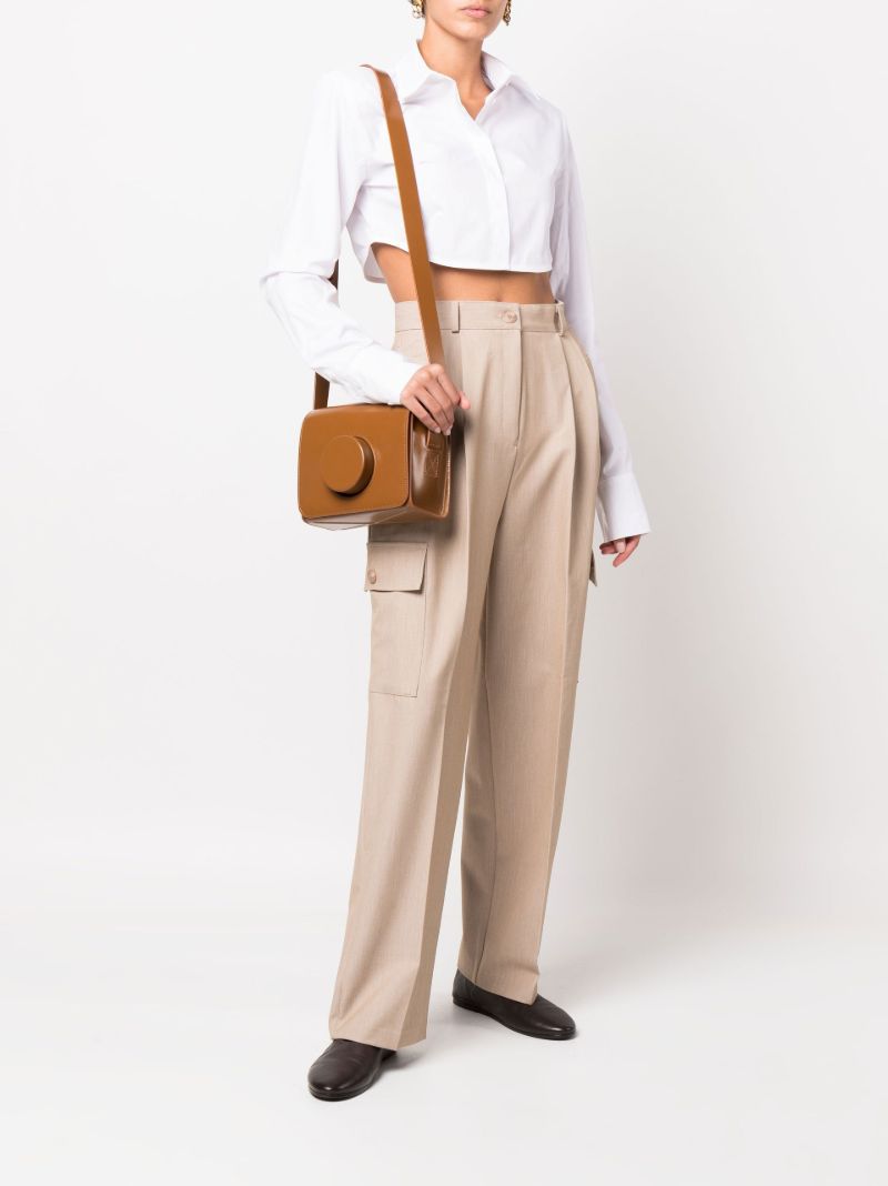 White Uma Cropped Cotton Shirt