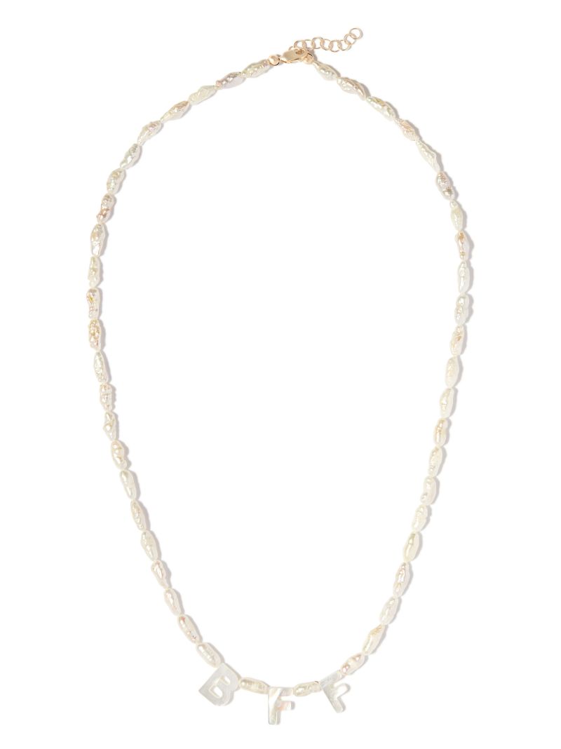 9k Yellow Gold Bff Mother-of-pearl Necklace