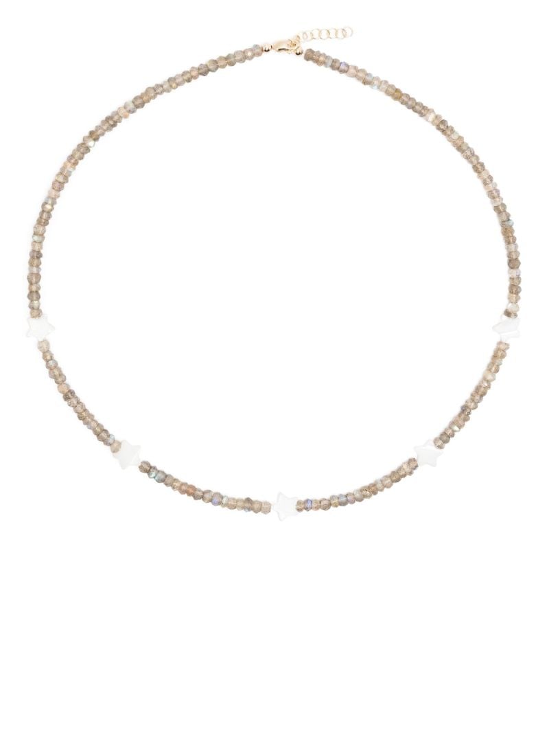 9k Yellow Gold the Starry Eyed Beaded Necklace