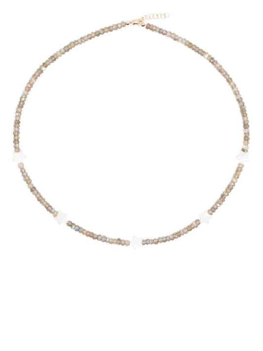 9k Yellow Gold the Starry Eyed Beaded Necklace
